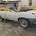 1962 Jaguar XKE BEFORE rear body paint