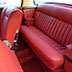 1958 Mercedes 220S Coupe back seat AFTER restoration pic